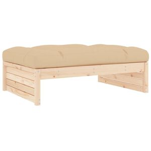 vidaXL Vrtni stolček za noge 120x80 cm trdna borovina