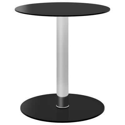 vidaXL Klubska mizica črna 40 cm kaljeno steklo