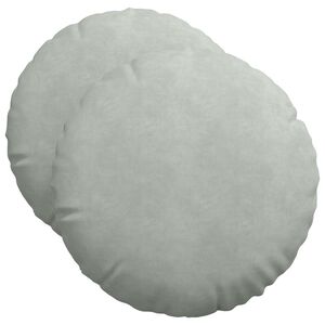 vidaXL Sedežne blazine 2 kos Žamet Svetlo siva &Oslash;50 x 19 cm