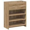 vidaXL Omara za čevlje 73,5 x 36 x 92 cm Inženirski les Artisan hrast