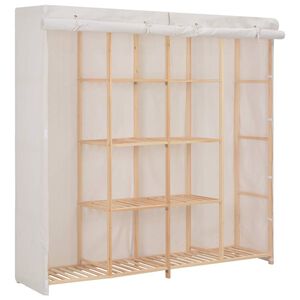 vidaXL Garderobna omara iz blaga 173x40x170 cm bela