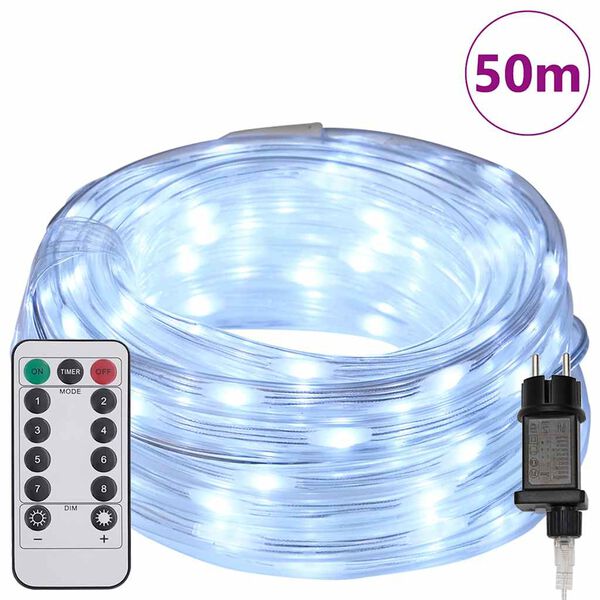 vidaXL Osvetljena vrv med 1200 LED Hladno bela 50 m PVC