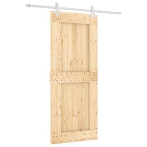 vidaXL Drsna vrata 85 x 210 cm Masiven borov les (neobdelan)
