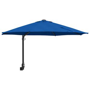 vidaXL Vrtni dežnik 248 x 248 x 148 cm Poliester in jeklo Azur modra