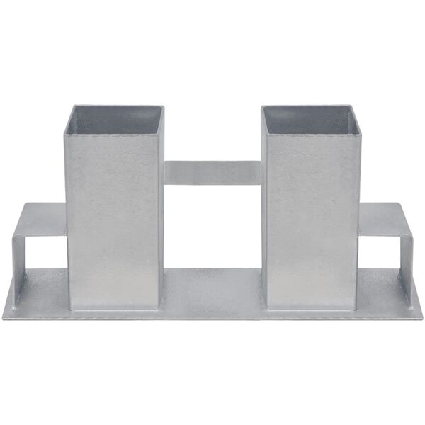 vidaXL Podpora za zlaganje drv 4 kosi jeklo srebrna