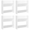 vidaXL Stenska omara za čevlje 4 kosi bela 60x18x60 cm iverna pl.
