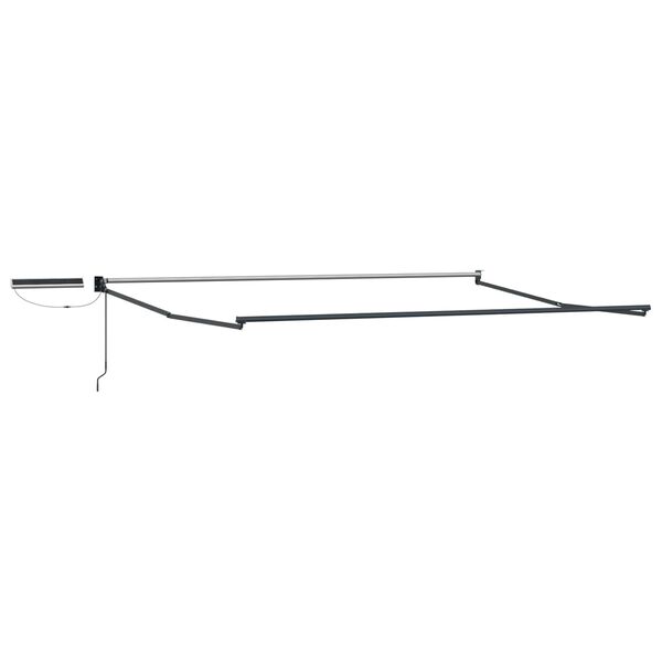 vidaXL Električni zložljiv senčnik Bela 4 x 2 m