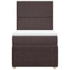 vidaXL Box spring postelja z vzmetnico temno rjava 100x200 cm blago