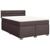 vidaXL Box spring postelja z vzmetnico temno rjav 140x190 cm blago