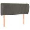 vidaXL Vzglavje z u&scaron;esi temno sivo 83x23x78/88 cm žamet