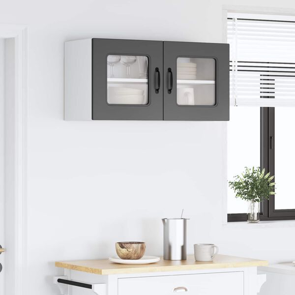 vidaXL Kuhinjski element Kalmar Črna 80 x 31 x 40 cm Konstruiran les