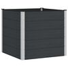 vidaXL Vrtna visoka greda Črna 100 x 100 x 91 cm alu.