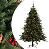vidaXL Umetna božična jelka z bučko 210 cm 300 LED Toplo bela