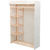 vidaXL Garderobna omara iz blaga in borovine 110x40x170 cm
