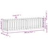 vidaXL Vrtna visoka greda z ograjico bela 200x50x50 cm trdna borovina