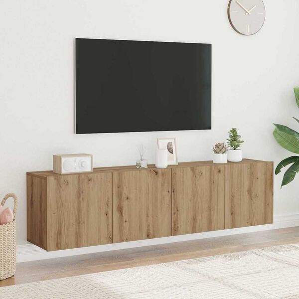 vidaXL Stenske TV omarice 2 kosa artisan hrast 80x30x41 cm