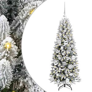 vidaXL Umestno božično drevo med 150 LED z stojalom Bela 120 cm