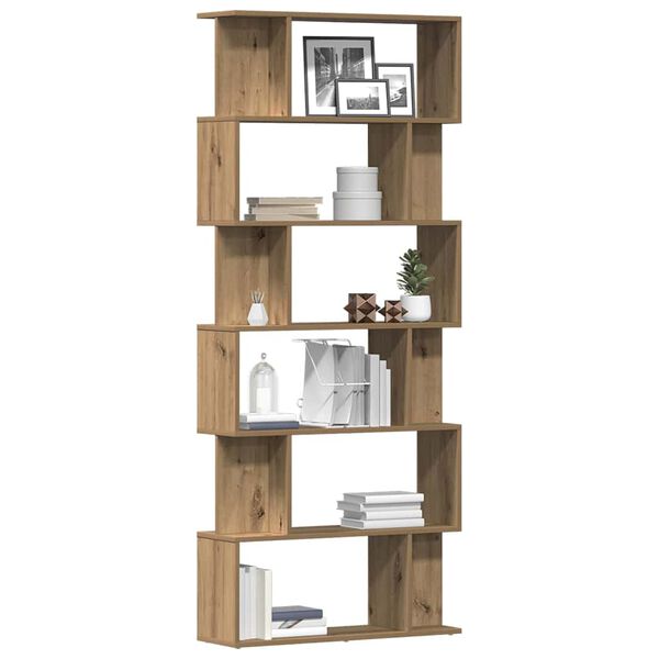 vidaXL Knjižna omara artisan hrast 80x24x192 cm inženirski les