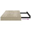 vidaXL Stenska polica barva hrasta 50x23x3,8 cm MDF