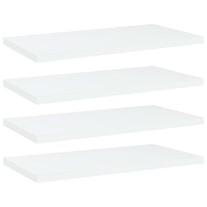 vidaXL Dodatne police za omaro 4 kosi bele 40x20x1,5 cm iverna plo&scaron;ča
