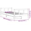 vidaXL Otro&scaron;ki posteljni okvir s predali bel 90x200 cm trdna borovina