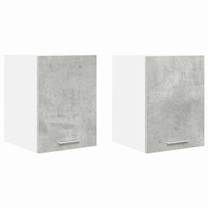 vidaXL Viseča omarica z vrati 2 pcs Beton sivo in bela 30 x 31 x 40 cm