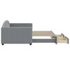 vidaXL Izvlečna dnevna postelja s predali svetlo siva 90x190 cm blago