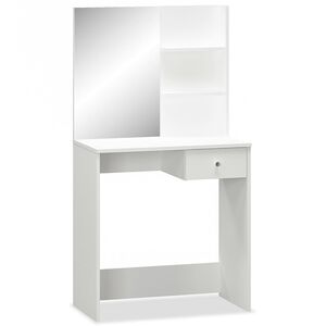 vidaXL Mizica za ličenje inženirski les 75x40x141 cm bela