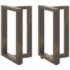 vidaXL Noge za jedilno mizo v obliki črke T, 2 kosa, črne, 50x35x(72-73) cm, jeklo