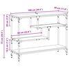 vidaXL Konzolna miza Umetni hrast 100 x 30 x 75 cm Konstruiran les