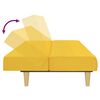 vidaXL Kavč dvosed z ležiščem rumeno blago