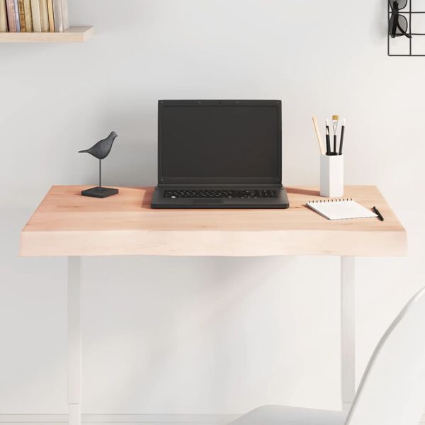 vidaXL Mizna plo&scaron;ča 80x50x(2-6) cm neobdelana hrastovina naraven rob