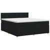 vidaXL Postelja boxspring z vzmetnico Črna 140 x 200 cm Blago