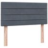 vidaXL Box Spring postelja z vzmetnico Temno siva 90x220 cm Velvet