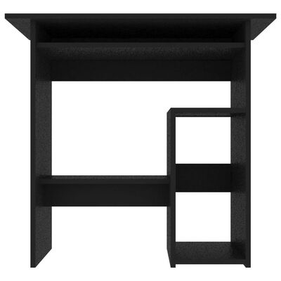 vidaXL Pisalna miza črna 80x45x74 cm iverna plošča