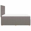 vidaXL Box spring postelja z vzmetnico taupe 140x200 cm blago