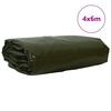 vidaXL Tarpaulin 650g / m&sup2; Oljčno zelena 4 x 6 m Platno s PVC premazom