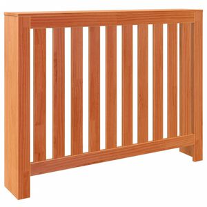 vidaXL Pokrov za radiator vo&scaron;čeno rjav 108,5x19x84 cm trdna borovina