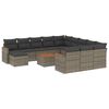 vidaXL Patio Sofa Set 11-sedežni Grey