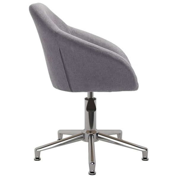 vidaXL Vrtljivi jedilni stoli 4 kosi svetlo sivo blago