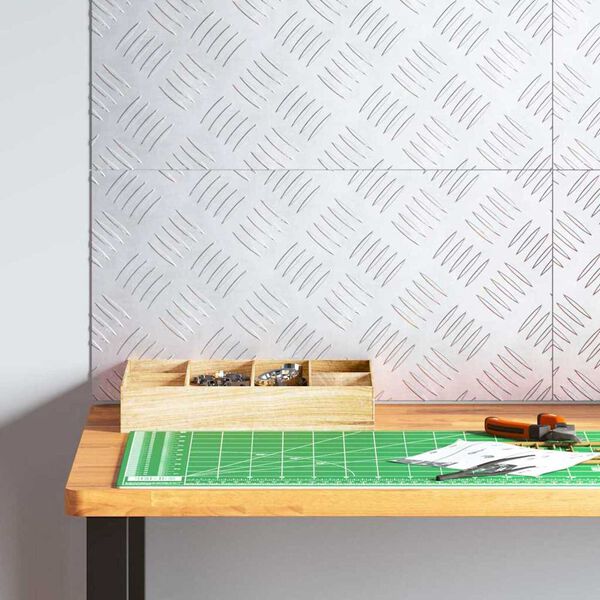 vidaXL Stopnice Pravokotna 4 pcs srebrna 50 x 25 cm Aluminij