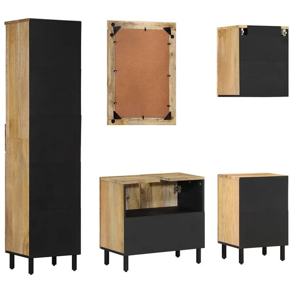 vidaXL Kopalni&scaron;ka garnitura 5-delna trden mangov les