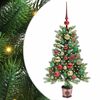vidaXL Božično drevo med 150 LED z stojalom Zelena 90 cm PE