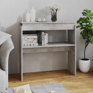 vidaXL Konzolna mizica betonsko siva 80x30x80 cm inženirski les