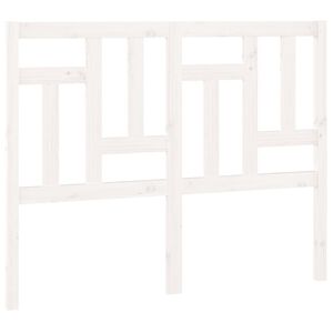 vidaXL Posteljno vzglavje belo 145,5x4x100 cm trdna borovina