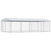 vidaXL Zunanji pasji boks s streho 7,6x3,8x2,3 m