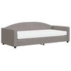 vidaXL Dnevna postelja z vzmetnico taupe 90x200 cm blago
