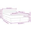vidaXL Box spring postelja z vzmetnico temno zelena 140x220 cm žamet