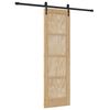 vidaXL Drsna vrata ORKDAL 61 x 198,5 cm Trdna borovina Naravna in črna