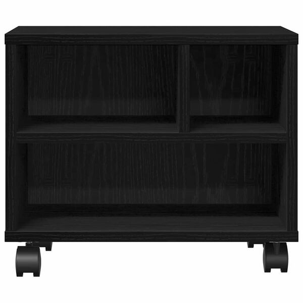 vidaXL Stojalo za tiskalnik Črna Orehovina 41 x 32 x 33.5 cm